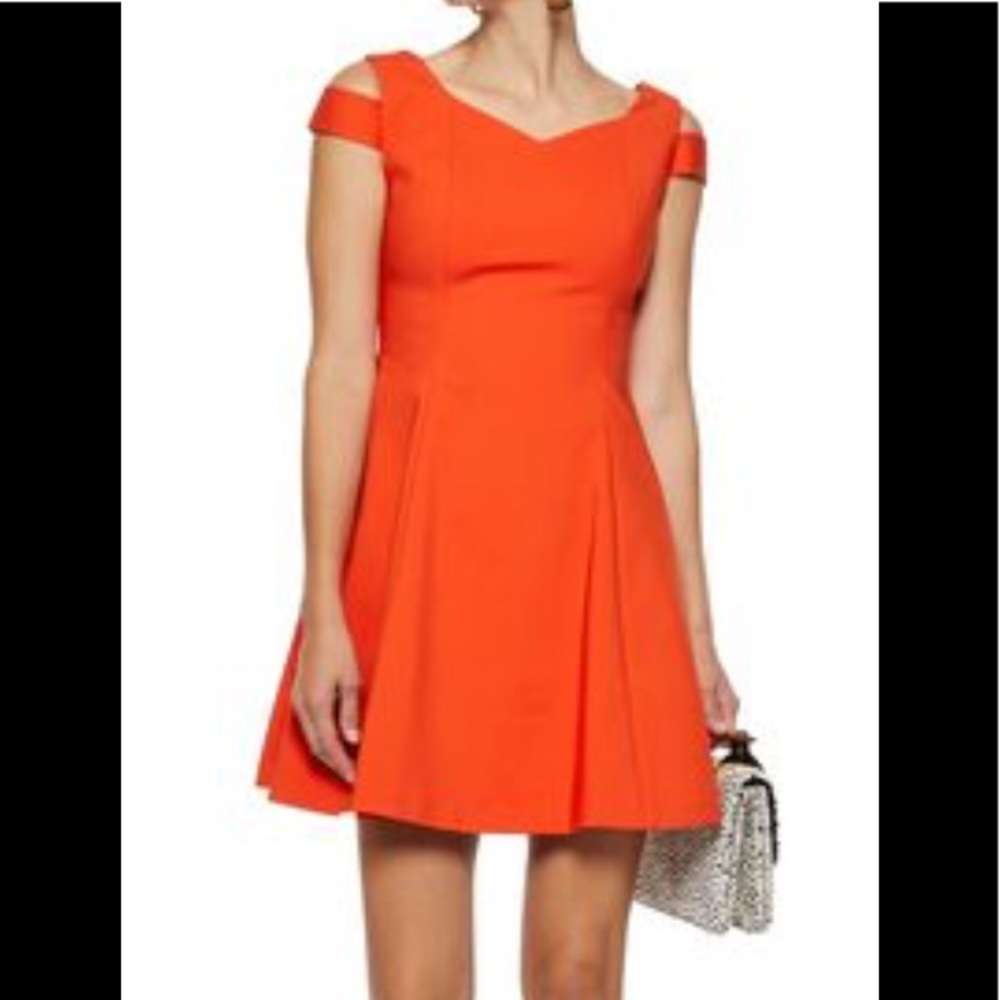 Cold Shoulder Cotton Blend Mini Dress